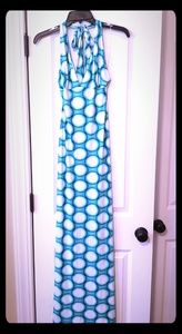 NWOT Loila Aqua Halter Dress